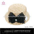 Ladies wheat straw sun hat with fastionable design summer beach hats